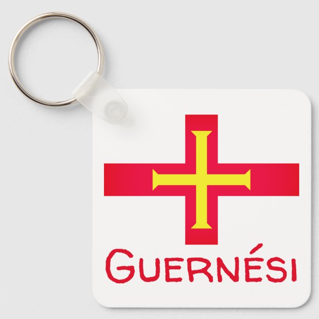 Llavero Bandera de Guernési (Anverso)