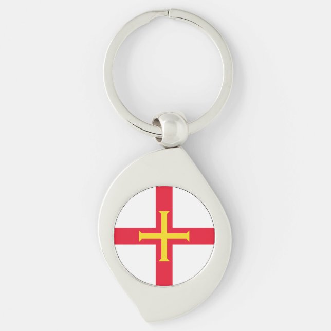Llavero Bandera de Guernsey (Anverso)