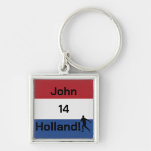 Llavero Bandera de Holanda personalizada Orgullo Fútbol