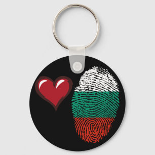 Llavero Bandera de huellas dactilares de Bulgaria