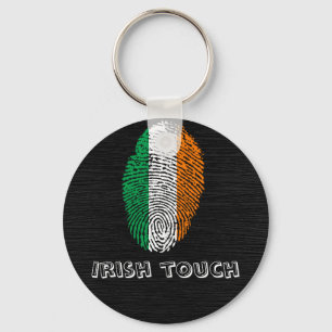 Llavero Bandera de huellas dactilares irlandesa