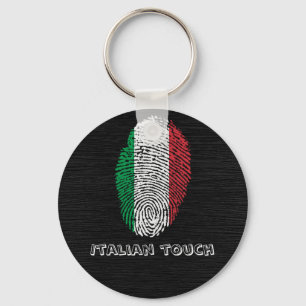 Llavero Bandera de huellas dactilares italiana