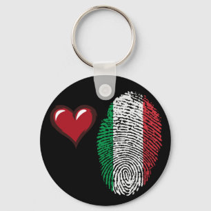 Llavero Bandera de huellas dactilares italiana