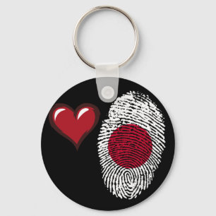 Llavero Bandera de huellas dactilares japonesa