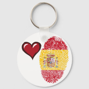 Llavero Bandera de huellas digitales en español