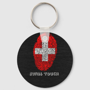 Llavero Bandera de huellas digitales en Suiza