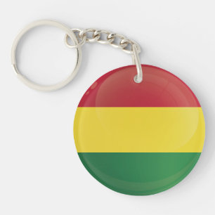 Llavero Bandera de iconos redondos de Bolivia