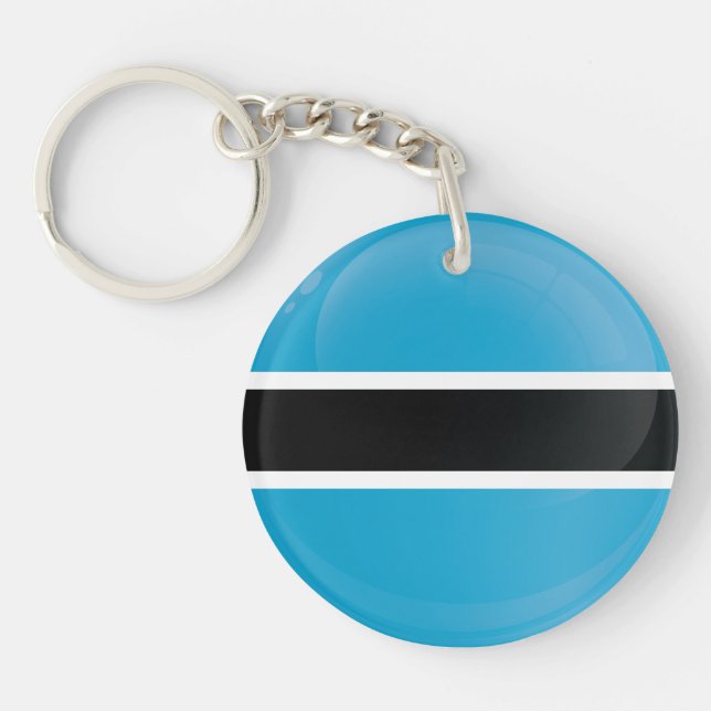Llavero Bandera de iconos redondos de Botswana (Frente)