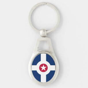 Llavero Bandera de Indianápolis, Keychain de Indiana