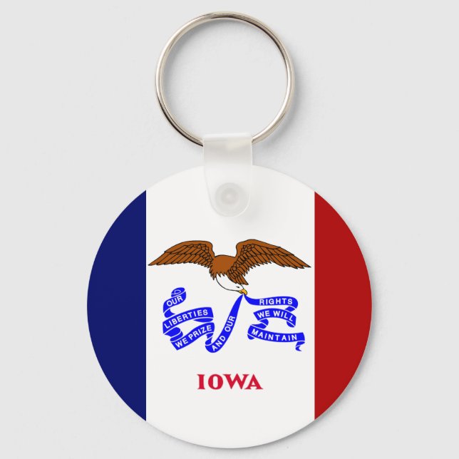 Llavero Bandera de Iowa (Anverso)