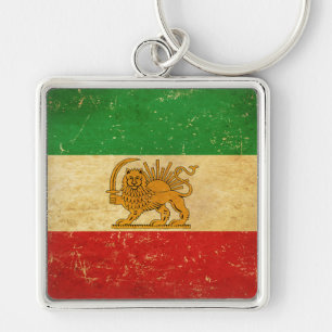 Llavero Bandera de Irán León y Sol Shah de Irán Bandera