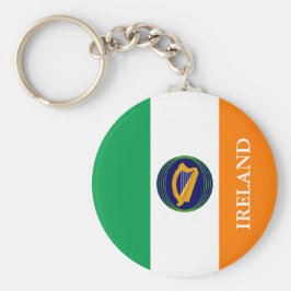 Llavero Bandera de Irlanda con escudo de armas
