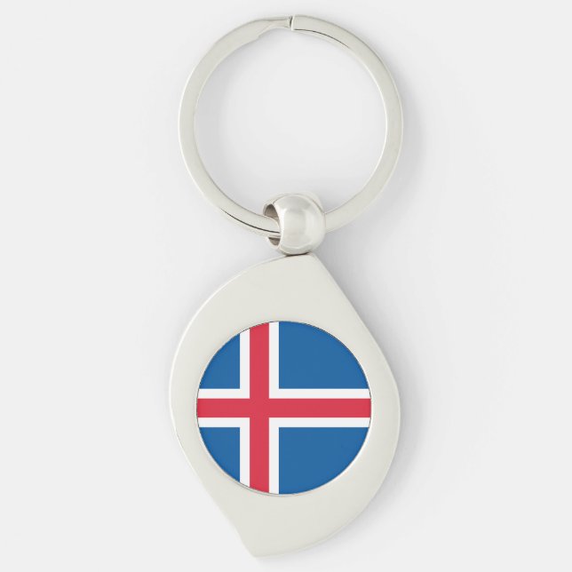 Llavero Bandera de Islandia (Anverso)