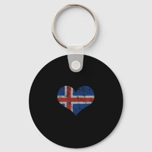 Llavero Bandera de Islandia islandés amor corazón hogar va