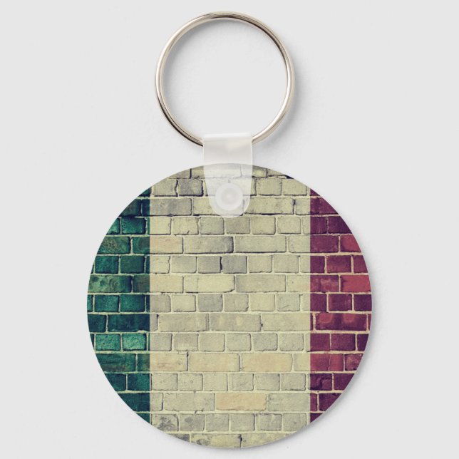 Llavero Bandera de Italia de época (Anverso)