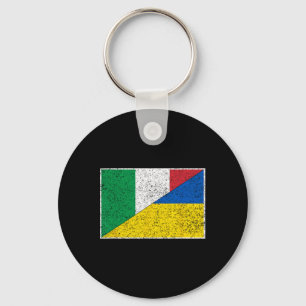Llavero Bandera de Italia Ucrania Apoyo ciudadano italiano