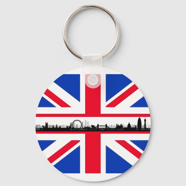 Llavero Bandera de Jack Skyline Union Oye de Londres (Anverso)