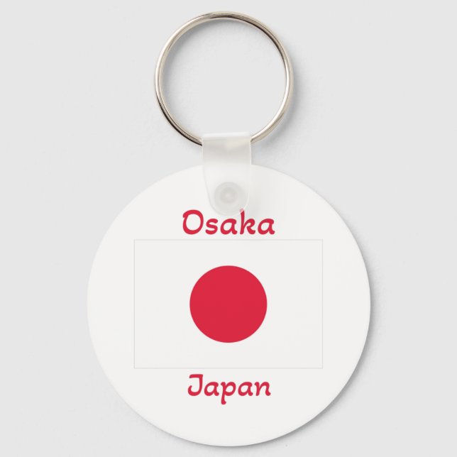 Llavero Bandera de Japón de Osaka (Anverso)