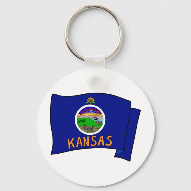 Llavero Bandera de Kansas (Anverso)