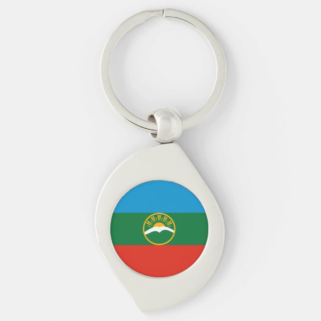 Llavero Bandera de Karachay Cherkessia (Anverso)