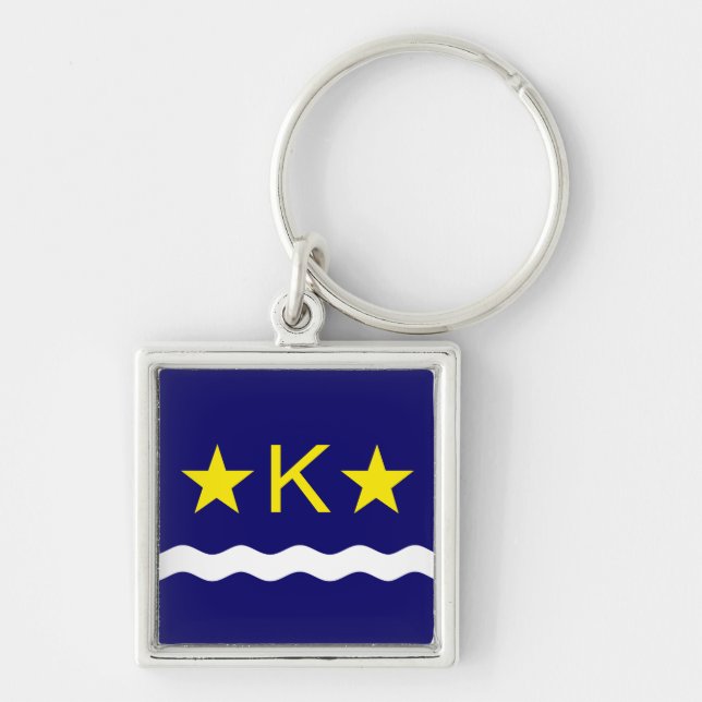 Llavero Bandera de Kinshasa, cadena de claves del Congo (Frente)