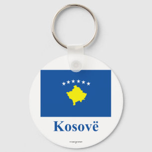 Llavero Bandera de Kosovo con nombre en albanés