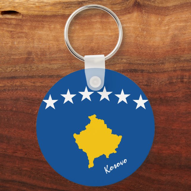 Llavero Bandera de Kosovo y fiesta de Kosovo, patriotas y  (Anverso)