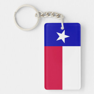 Llavero Bandera de la Cadena de Claves Acrílicas de Texas 