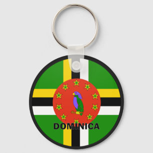 Llavero Bandera de la calidad de Dominica Roundel