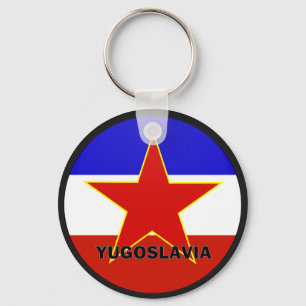Llavero Bandera de la calidad de Yugoslavia Roundel