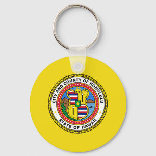 Llavero Bandera de la ciudad de Honolulu, Keychain de Hawá