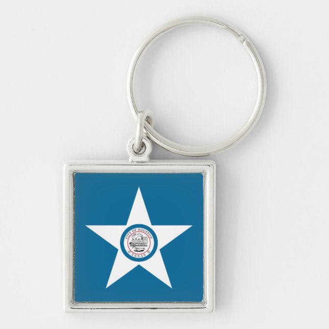 Llavero Bandera de la ciudad de Houston, Texas Keychain (Frente)