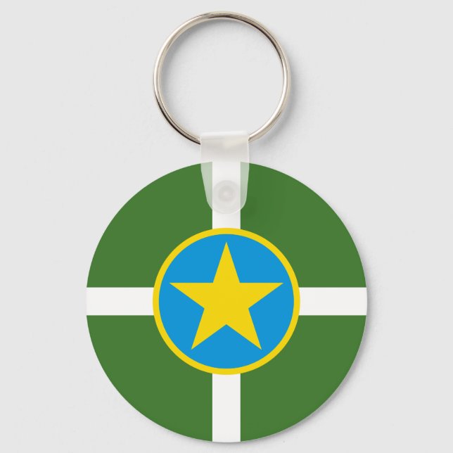 Llavero Bandera de la ciudad de Jackson, Keychain de Misis (Anverso)