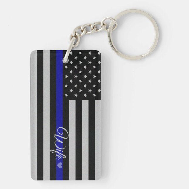 Llavero Bandera de la esposa de la policía (Atrás)