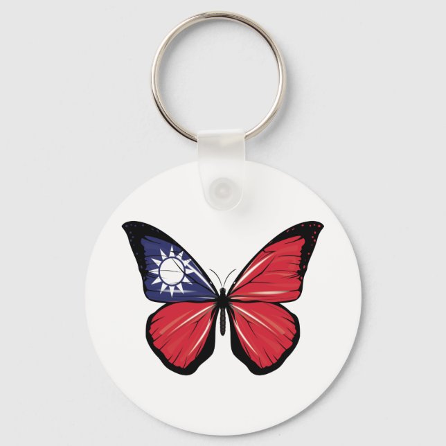 Llavero Bandera de la mariposa de Taiwán (Anverso)