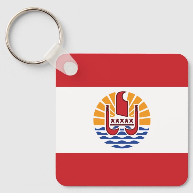 Llavero Bandera de la Polinesia Francesa (Anverso)
