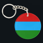 Llavero Bandera de la República de Karelia<br><div class="desc">Bandera patriótica de la República de Karelia</div>