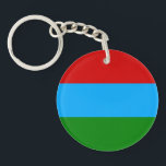 Llavero Bandera de la República de Karelia<br><div class="desc">Bandera patriótica de la República de Karelia</div>