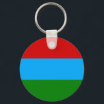 Llavero Bandera de la República de Karelia<br><div class="desc">Bandera patriótica de la República de Karelia.</div>