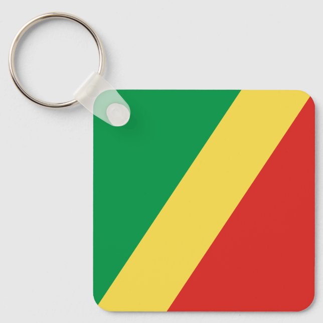 Llavero Bandera de la República del Congo (Anverso)