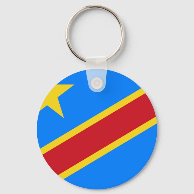 Llavero Bandera de la República Democrática del Congo (Anverso)