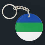 Llavero Bandera de la República Komi<br><div class="desc">Bandera patriótica de la República Komi.</div>