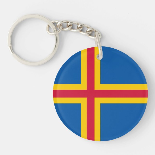 Llavero Bandera de las Islas Åland (Frente)