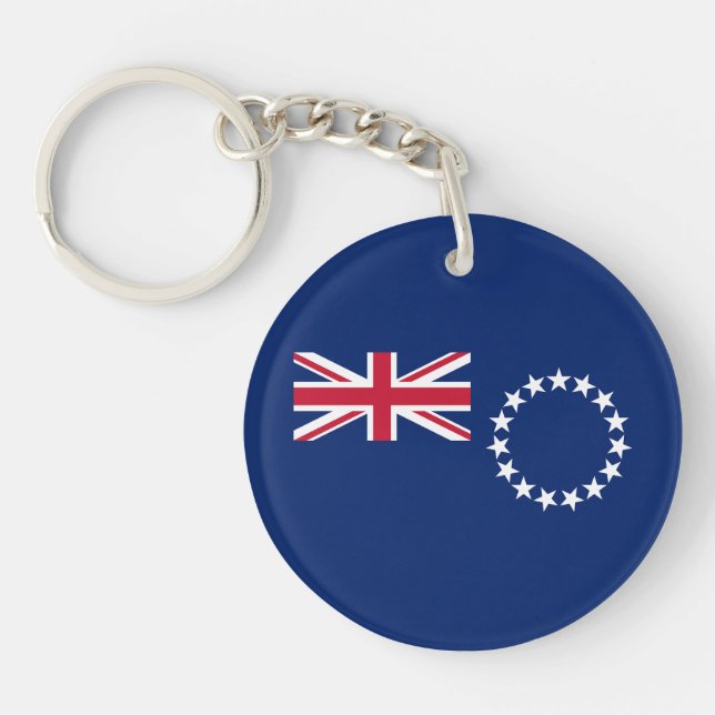 Llavero Bandera de las Islas Cook (Frente)