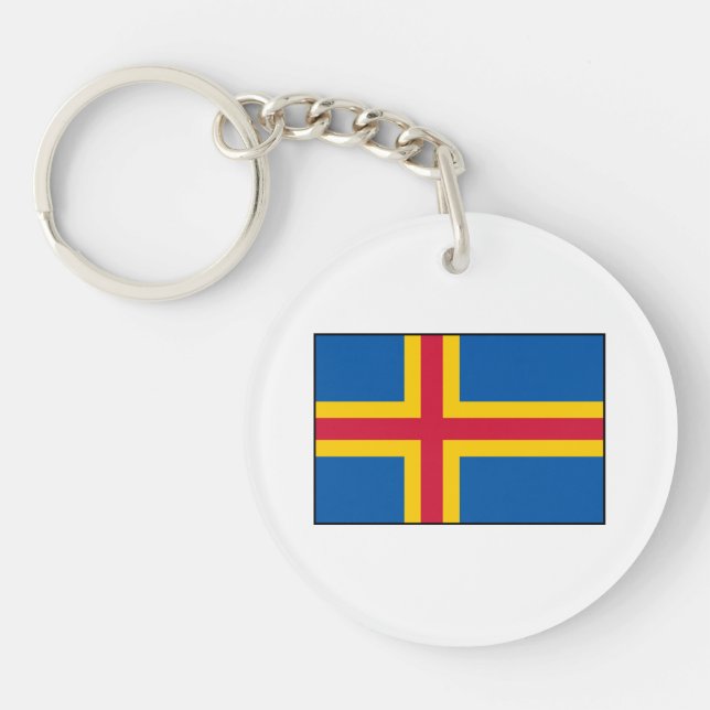 Llavero Bandera de las islas de Åland (Frente)