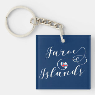 Llavero Bandera de las Islas Feroe del Corazón, Islas Fero