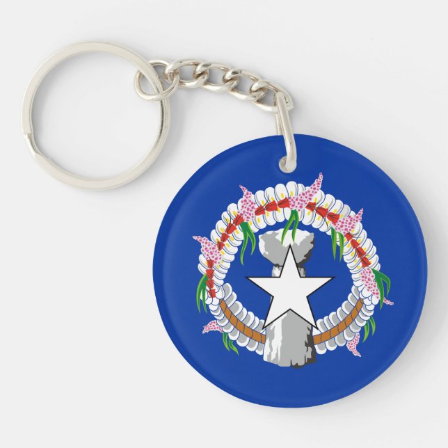Llavero Bandera de las Islas Marianas del Norte (Frente)