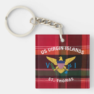 Llavero Bandera de las Islas Vírgenes de Estados Unidos S