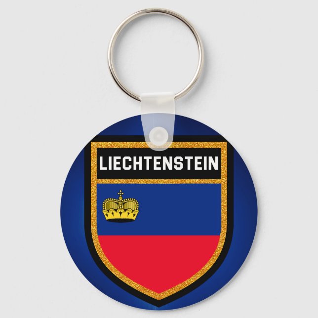 Llavero Bandera de Liechtenstein (Anverso)