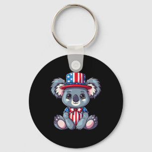Llavero Bandera De Los Eeuu Cute Koala 4 De Julio